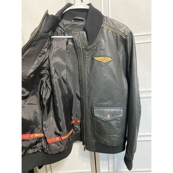 Harley-Davidson Women's 120th Anniversary Bomber Leather Jacket NWT size 2XL - Picture 3 of 10